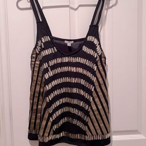 Ecote  top, gold sequin and detailing. Double strap. Size M